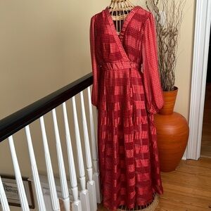 Let me be Anthropology maxi dress like a burnt orange